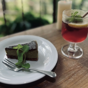 ケーキとドリンク